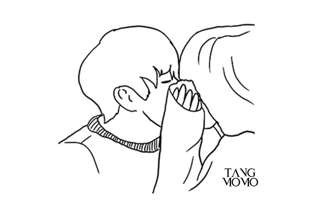 รูปคนสองคนกระซิบข้างหู